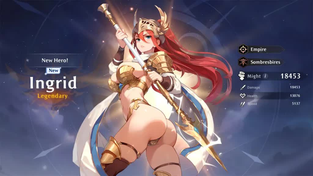 Everlusting Life heroine Ingrid in her battle outfit